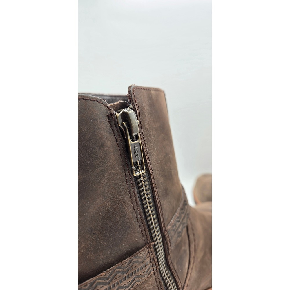UGG Camren Women Ankle Boots Size 9 Brown Leather Shearling Buckle 1012034 - Picture 12 of 12
